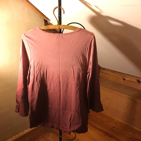 t.la Purple Ombré 3/4 Length Top, EUC, M - Picture 2 of 15